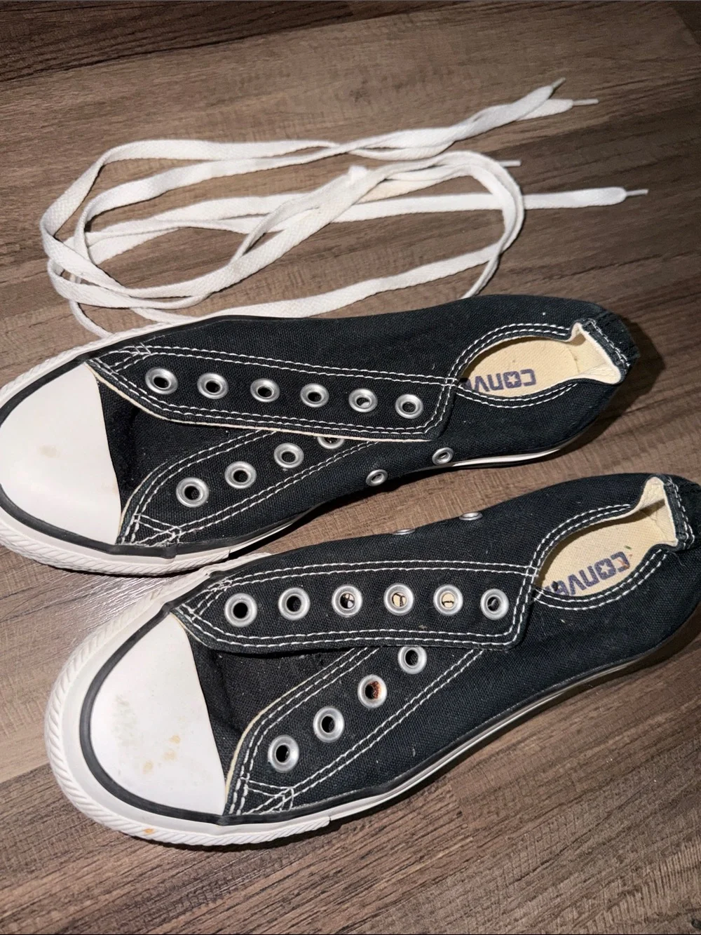 Converse Black Canvas Low-Top Slip-On Sneakers